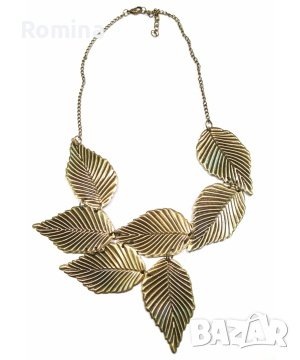Винтидж колие с ефектни листа, снимка 2 - Колиета, медальони, синджири - 40053731