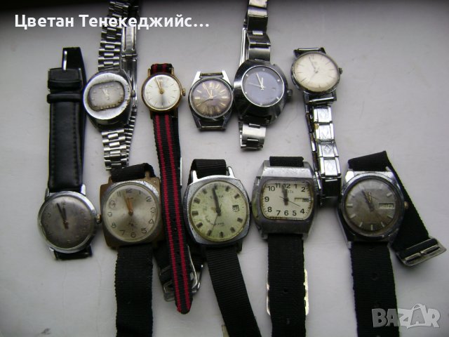 Продавам 5 дамски и 5 мъжки руски механични часовника, снимка 1 - Антикварни и старинни предмети - 40255160