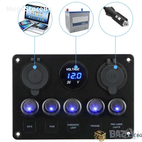 ТАБЛО С ВОЛТМЕТЪР, БУКСИ И ЕЛ.КЛЮЧЕТА 145, снимка 3 - Аксесоари и консумативи - 47352242