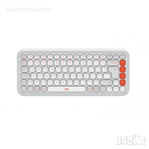 Logitech Pop Icon Keys Безжична Клавиатура, Бяла
