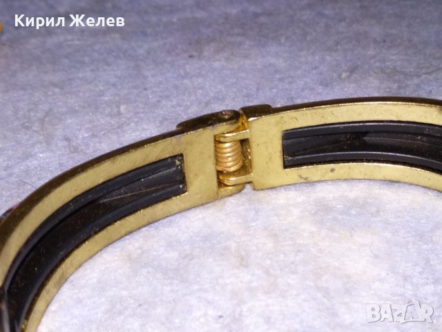 ПРЕКРАСНА ВИНТИДЖ СТИЛ АРТ ГРИВНА БЛАГОРОДНА СТОМАНА ЗЛАТИСТА РЪЧНО ИЗРИСУВАНА 38322, снимка 11 - Гривни - 41096228