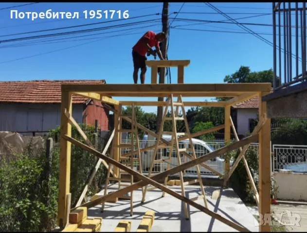 изграждане на дървени навеси , снимка 6 - Ремонти на покриви - 47837706