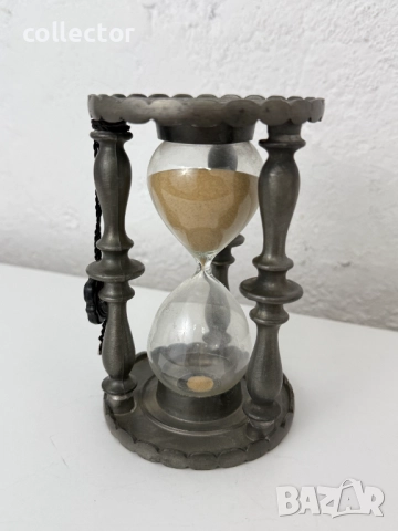 Австрийски пясъчен часовник / цинков. №7575, снимка 4 - Антикварни и старинни предмети - 52300494