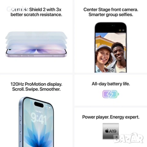 Смартфон Apple - iPhone 17, 6.3’’, 8GB/256GB, Lavender, снимка 4 - Apple iPhone - 53119485