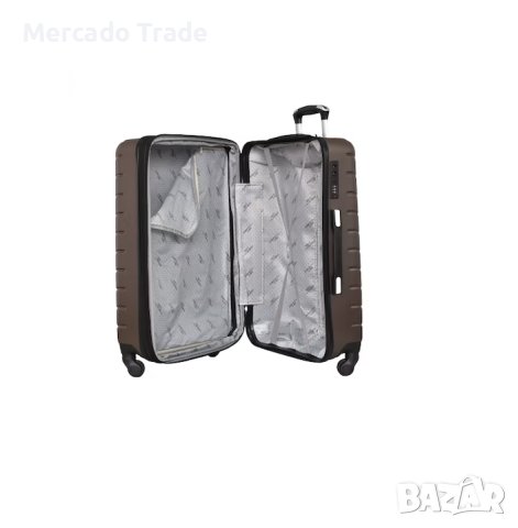  	Комплект Mercado Trade, 4бр. луксозни куфари, 2052-4, ABS, Кафяв, снимка 5 - Куфари - 40423096