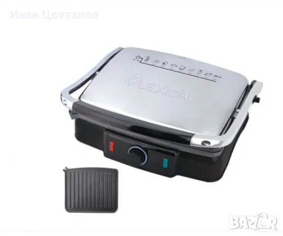 Тостер преса за сандвичи и грил, Lexical LSM-2507, 2200W, гранитни плочи