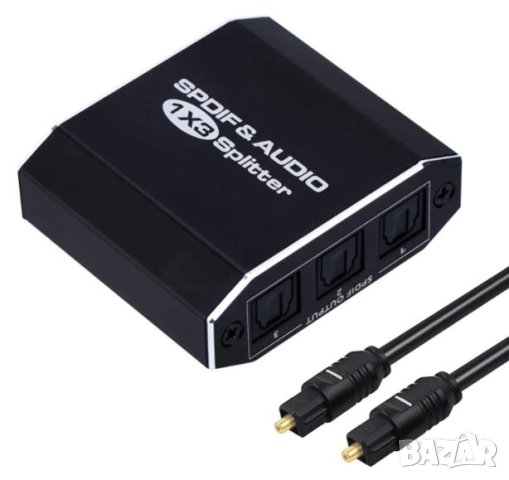 1X3 SPDIF TOSLINK Оптичен Сплитер за Цифрово Оптично Аудио 1х Вход 3х Изхода LPCM 2.0 DTS Dolby-AC3, снимка 2 - Ресийвъри, усилватели, смесителни пултове - 41470037