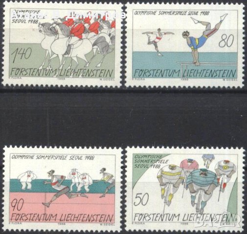 Чисти марки Олимпийски Игри Сеул 1988 от Лихтенщайн