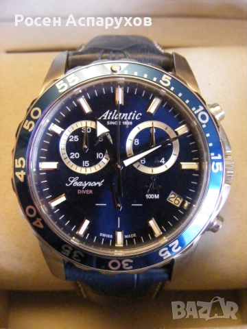 Atlantic Seasport Men Diver Chronograph 100 M., снимка 2 - Мъжки - 52563815