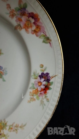 Винтидж порцеланов сервиз за хранене - Hermann Ohme, Silesia (1900–1920 г), снимка 7 - Сервизи - 53298089