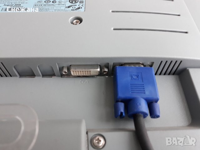 монитор 19 инча запазен HP 1440 x 900, снимка 3 - Монитори - 44365289