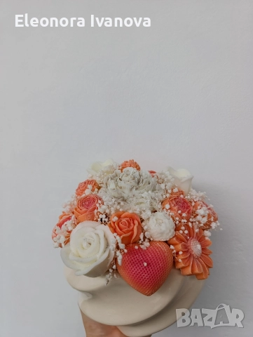 Букет от ароматен соев восък, снимка 4 - Подаръци за жени - 52570610