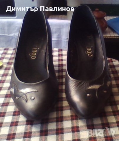 Дамски обувки ,естествена кожа  ,цвят бял и черен ,нови , снимка 3 - Дамски елегантни обувки - 41842631