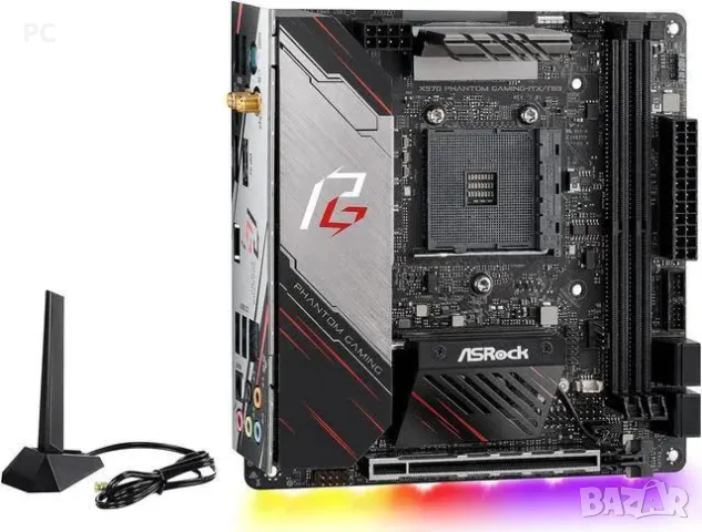 Дънна платка Asrock x570 phantom gaming-itx tb3 Нова с обновен био + Ryzen 5600G Нова с обновен биос, снимка 2 - Дънни платки - 56109275