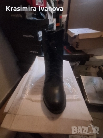 нови боти Габина Варна естествена кожа и велур , снимка 7 - Дамски боти - 52506616