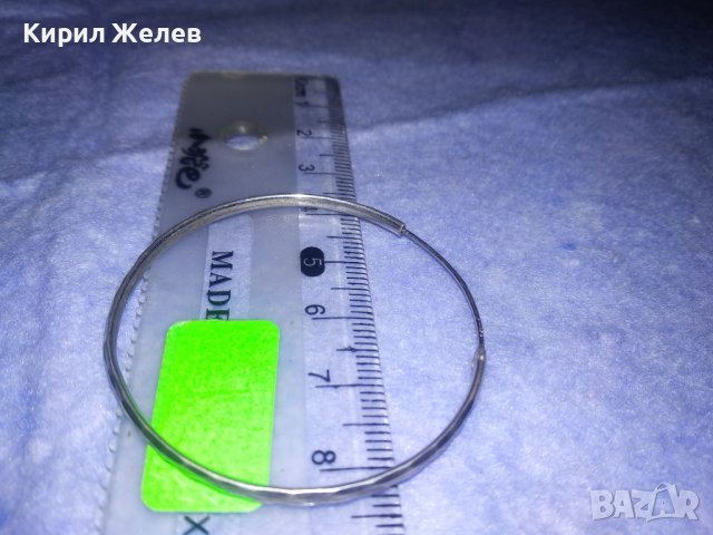 ГОЛЯМА ОРНАМЕНТИРАНА КЛАСИЧЕКА СРЕБЪРНА ОБЕЦА СРЕБРО 925 РЪЧНА БИЖУТЕРСКА МАЙСТОРСКА ИЗРАБОТКА 33140, снимка 9 - Обеци - 39671105