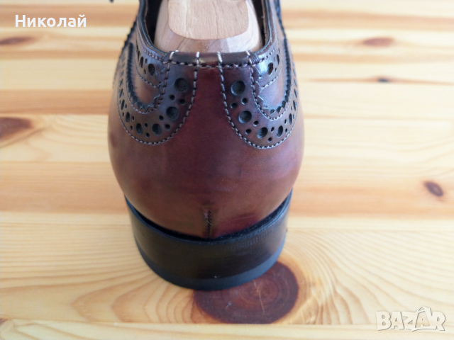 Santoni Oxford Brogue Goodyear + подарък, снимка 7 - Официални обувки - 36499461