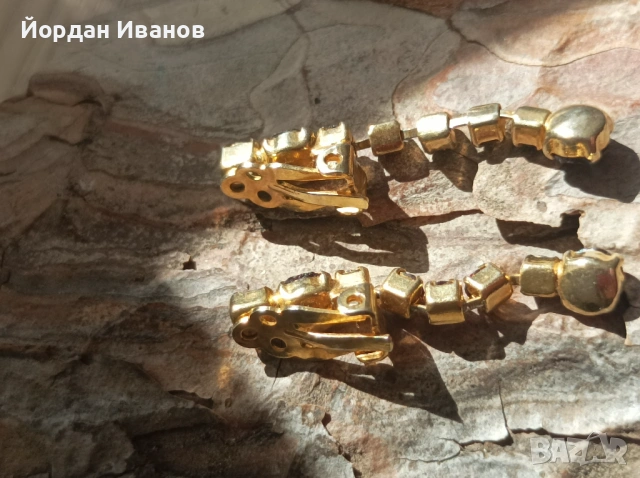 Винтидж чешки обеци , снимка 2 - Обеци - 53807287