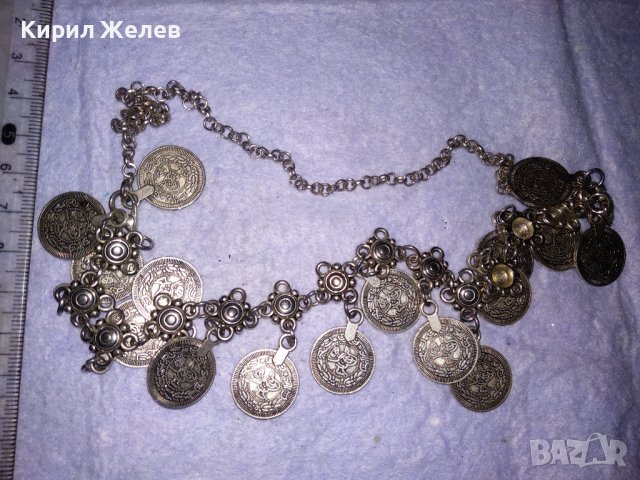ЕТНОГРАФСКА ОГЪРЛИЦА НИКЕЛИРАНА БЛАГОРОДНА СТОМАНА ИДЕАЛНАза НОСИЯ ВЪЗСТАНОВКИ ФОЛКЛОРЕН СЪБОР 38655, снимка 2 - Колиета, медальони, синджири - 41682287