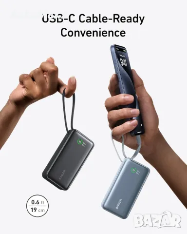 Power Bank Anker 10000mAh,30W с USB C, снимка 3 - Мрежови адаптери - 49597253