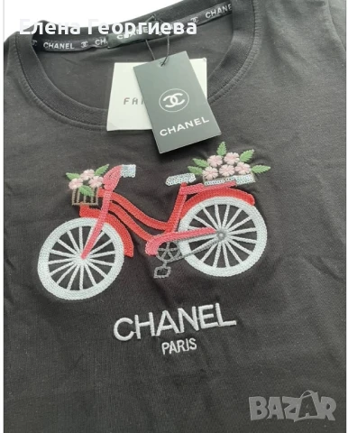 Дамска тениска CHANEL размер S, снимка 3 - Тениски - 50969549