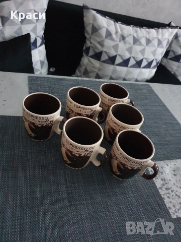 Комплект 6 броя чаши за кафе, снимка 2 - Сервизи - 36102992