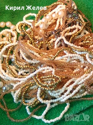 ВЕЛИКОЛЕПНА МЪНИСТЕНА ОГЪРЛИЦА ХИЛЯДИ РЪЧНО НИЗАНИ ЗВЕНА МЪНИСТА РЕТРО НАКИТ БИЖУ 34663, снимка 4 - Колиета, медальони, синджири - 39190546