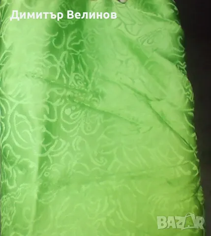 Луксозен Плат Сатен ,цвят зелен , снимка 3 - Платове и дамаски - 41835997