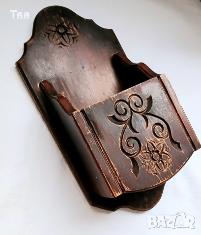 Дървена кутия за стена , снимка 3 - Други ценни предмети - 50462706