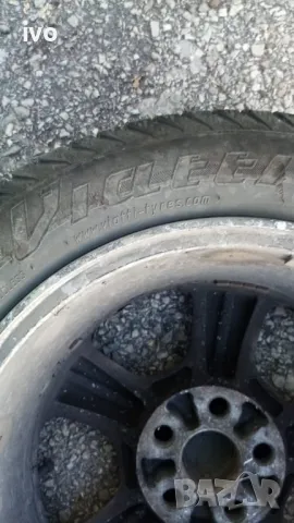 4 броя алуминиеви джанти с гуми 15-5х100 toyota с хубави зимни гуми, снимка 5 - Гуми и джанти - 47702164