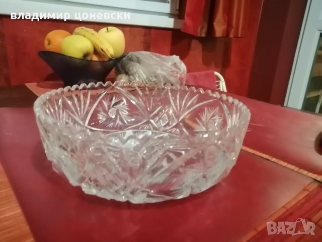 Кристална купа, фруктиера, бонбониера, снимка 5 - Други - 35679104