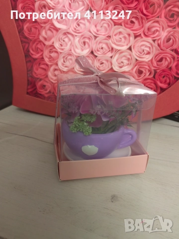 Ръчно изработени керамични чашки с цветя , снимка 11 - Декорация за дома - 52997994