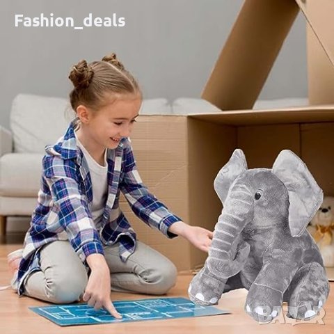Нова плюшена играчка сив слон Момичета Момчета Деца Подарък, снимка 6 - Плюшени играчки - 42353773