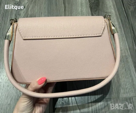 Малка дамска кожена чанта с тик-так закопчаване, снимка 3 - Чанти - 52864360