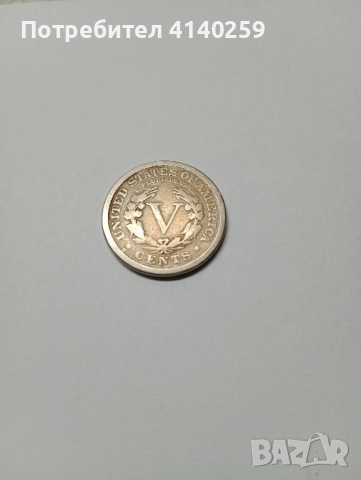САЩ МОНЕТА 5 ЦЕНТА 1912 Г 