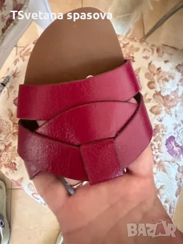 нови кожени джапанки Zara 36, снимка 4 - Джапанки - 55806611