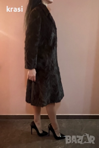 Модно Зимно Палто от Визон, Като ново, Без забележки, снимка 5 - Палта, манта - 46244992