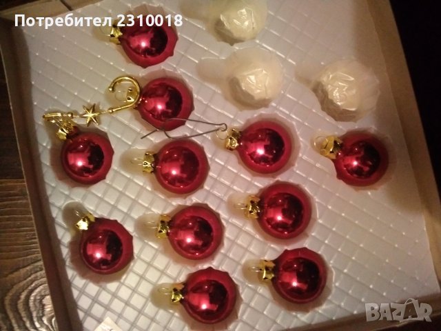 Стъклени играчки за елха, снимка 8 - Антикварни и старинни предмети - 36585343