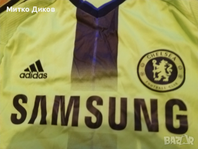 Челси футболна тениска маркова на Адидас №8 Франк Лампард с баджове Шамп. Лига дълъг ръкав размер С, снимка 3 - Футбол - 51556185
