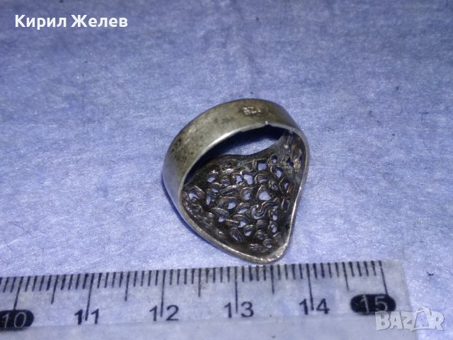 ВЕЛИКОЛЕПЕН АЖУРЕН СРЕБЪРЕН АРТ СТИЛ ПРЪСТЕН ОКСИДИРАНО СРЕБРО 925 МАЙСТОРСКА ИЗРАБОТКА 70873, снимка 11 - Пръстени - 40761945