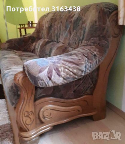 Дивани тройка и двойка МАСИВ+Дърворезба, снимка 5 - Дивани и мека мебел - 36003391