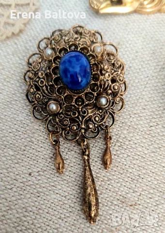 🌸🪷🌸 Брошка   обеци стъкло Яблонекс  Чехословакия