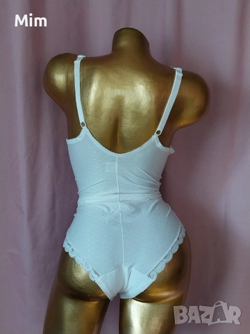 Missa 85 C Бяло памучно боди с дантела , снимка 6 - Корсети, бюстиета, топове - 53641169