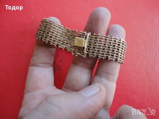 Страхотна позлатена сребърна гривна 925 , снимка 7 - Гривни - 47462341