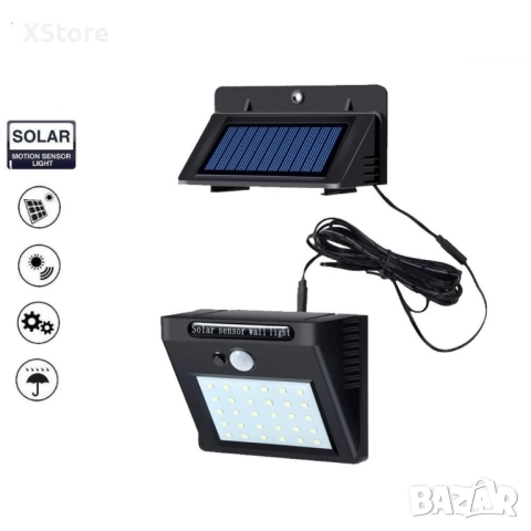 Градинска соларна лампа с 2,5-метров кабел H LED16, снимка 4 - Соларни лампи - 51956970