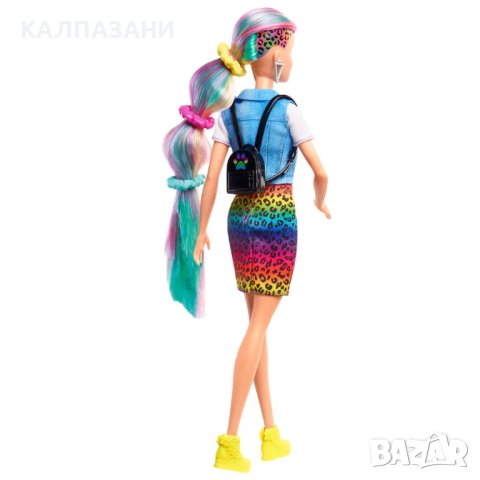 BARBIE Кукла Barbie® Leopard Rainbow hair (GRN81), снимка 3 - Кукли - 40249032