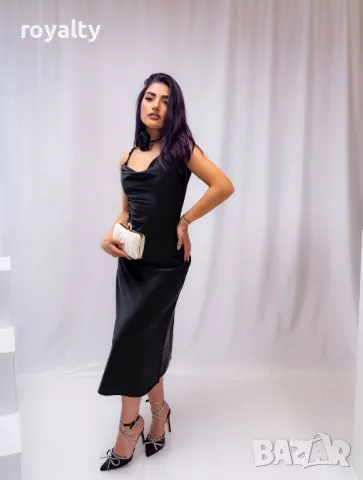 Черна дамска рокля , снимка 3 - Рокли - 50375112