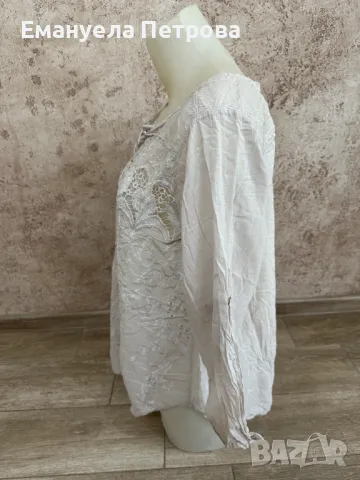 Дамска ежедневна риза с бродерия, снимка 3 - Ризи - 48071475