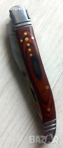 Джобно ножче от стомана и дърво. , снимка 2 - Ножове - 53121449