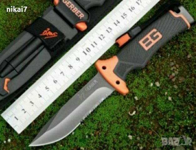 ловен нож тактически GERBER за оцеляване комбинирано острие мега здрав, снимка 8 - Ножове - 37667323